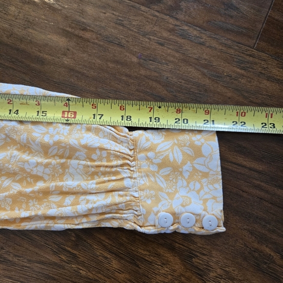 Skylar + Madison V neck Long Sleeve Orange Floral Dress - Picture 6 of 9